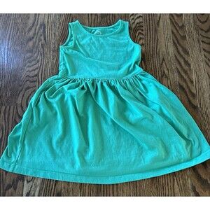 Primary Sleeveless Green Sundress Girls Size 6-7 Cotton Blend St Patrick’s Day